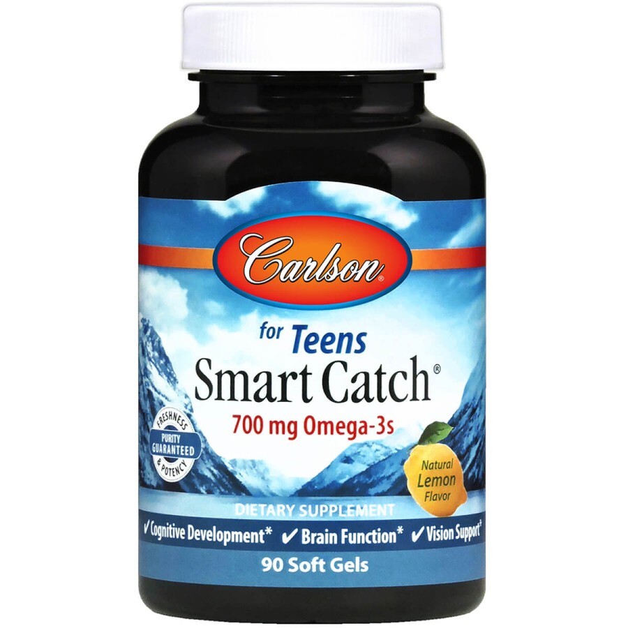 Омега-3 для Подростков, Teens Smart Catch, Carlson, 90 желатиновых капсул: цены и характеристики