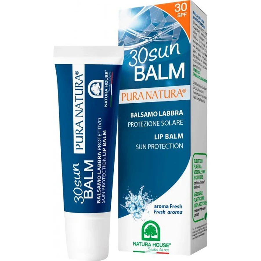 Бальзам для губ Natura House Захисний від сонця SPF30 з екстрактом календули та моркви з ароматом свіжості, 8 мл: ціни та характеристики