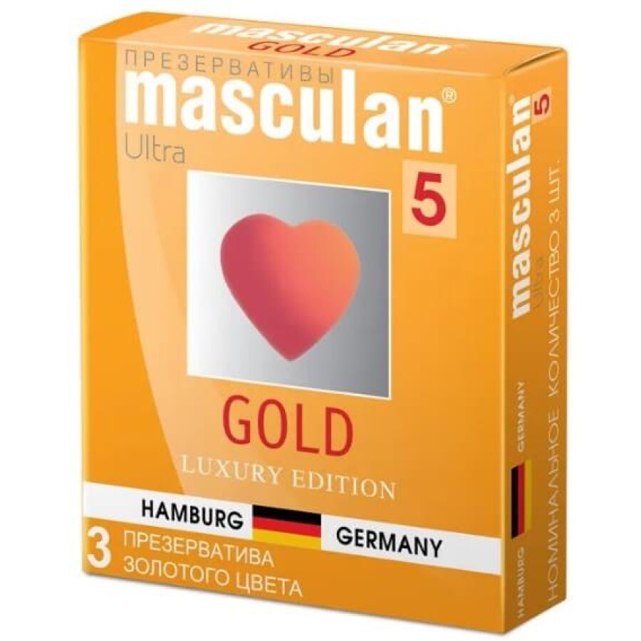 Презервативи Masculan Gold, 3 шт.: ціни та характеристики