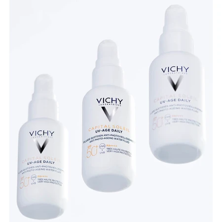 Солнцезащитный невесомый флюид Vichy Capital Soleil UV-Age Daily против признаков фотостарения кожи лица SPF 50+, 40 мл: цены и характеристики