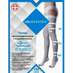 Чулки противоэмболические Soloventex с открытым носком 2 класс компрессии, высокие, размер L, белые: цены и характеристики