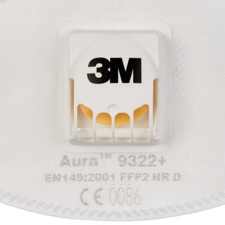 Захисна маска для обличчя 3M Aura 9322+ захист рівня FFP2 з клапаном 1 шт: ціни та характеристики