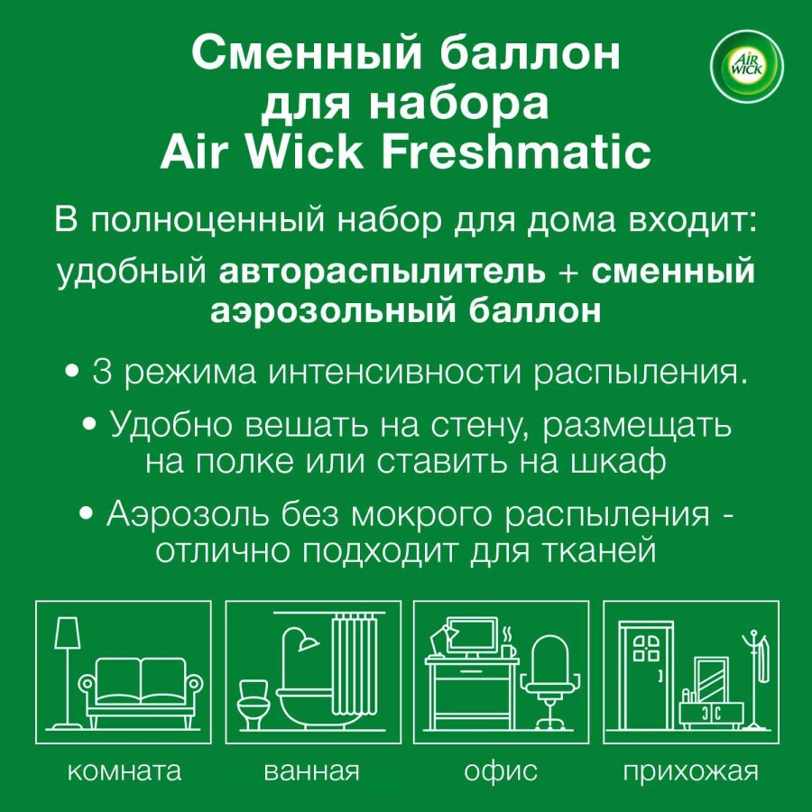 Освіжувач повітря Air Wick Ніжність шовку та лілії 250 мл: ціни та характеристики