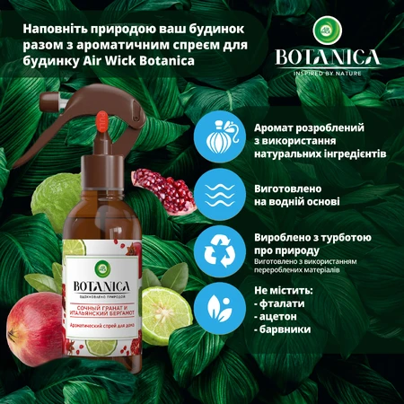 Освежитель воздуха Air Wick Botanica Сочный гранат и итальянский бергамот 237 мл: цены и характеристики