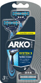 Бритва ARKO T3 System потрійне лезо 3 шт.