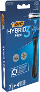 Бритва Bic Flex 3 Hybrid із 4 змінними картриджами