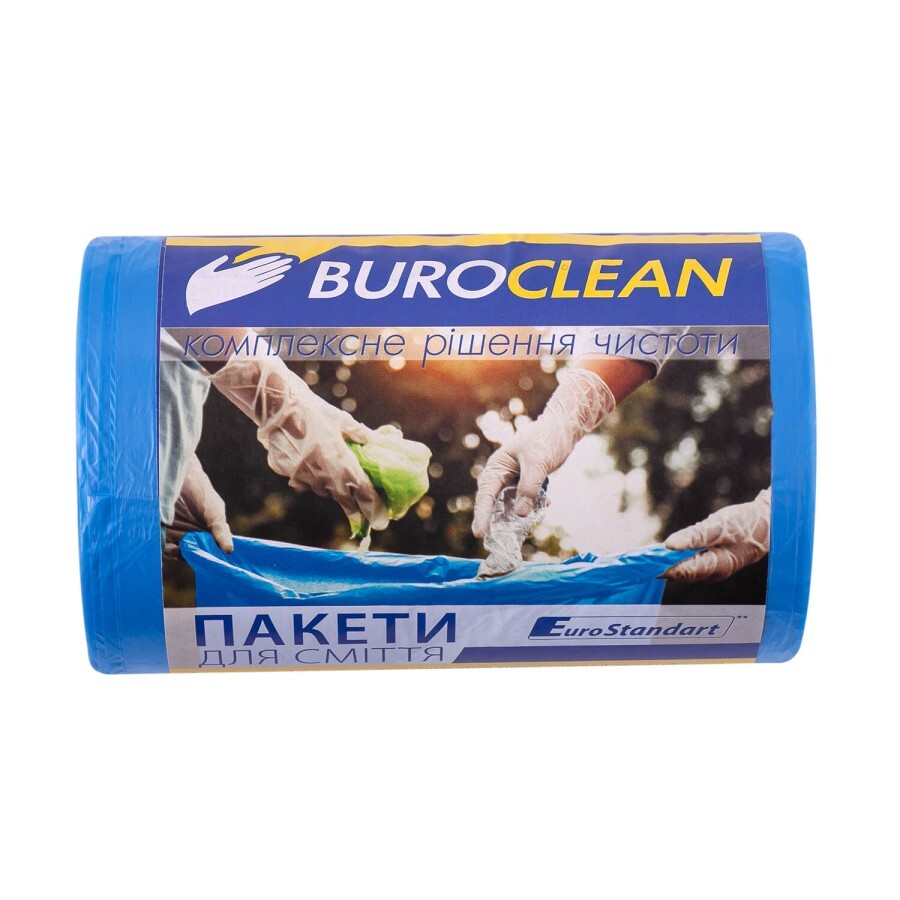Пакети для сміття Buroclean EuroStandart сині 35 л 100 шт.: ціни та характеристики