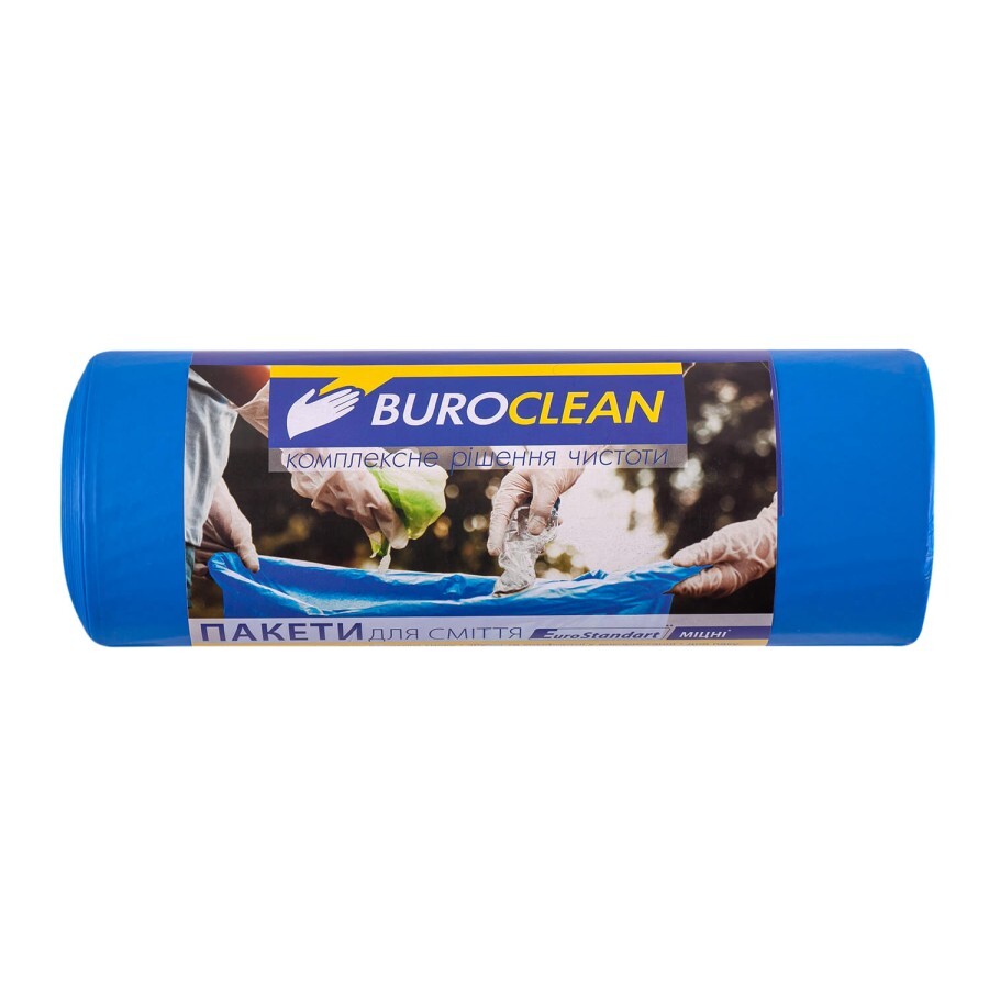 Пакети для сміття Buroclean EuroStandart міцні сині 240 л 10 шт. : ціни та характеристики