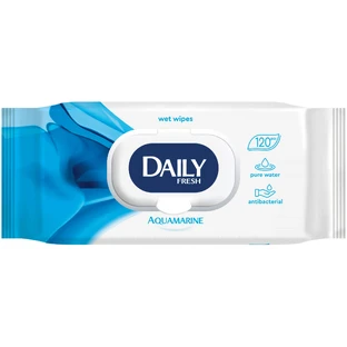 Вологі серветки Daily Fresh універсальні з клапаном 120 шт.