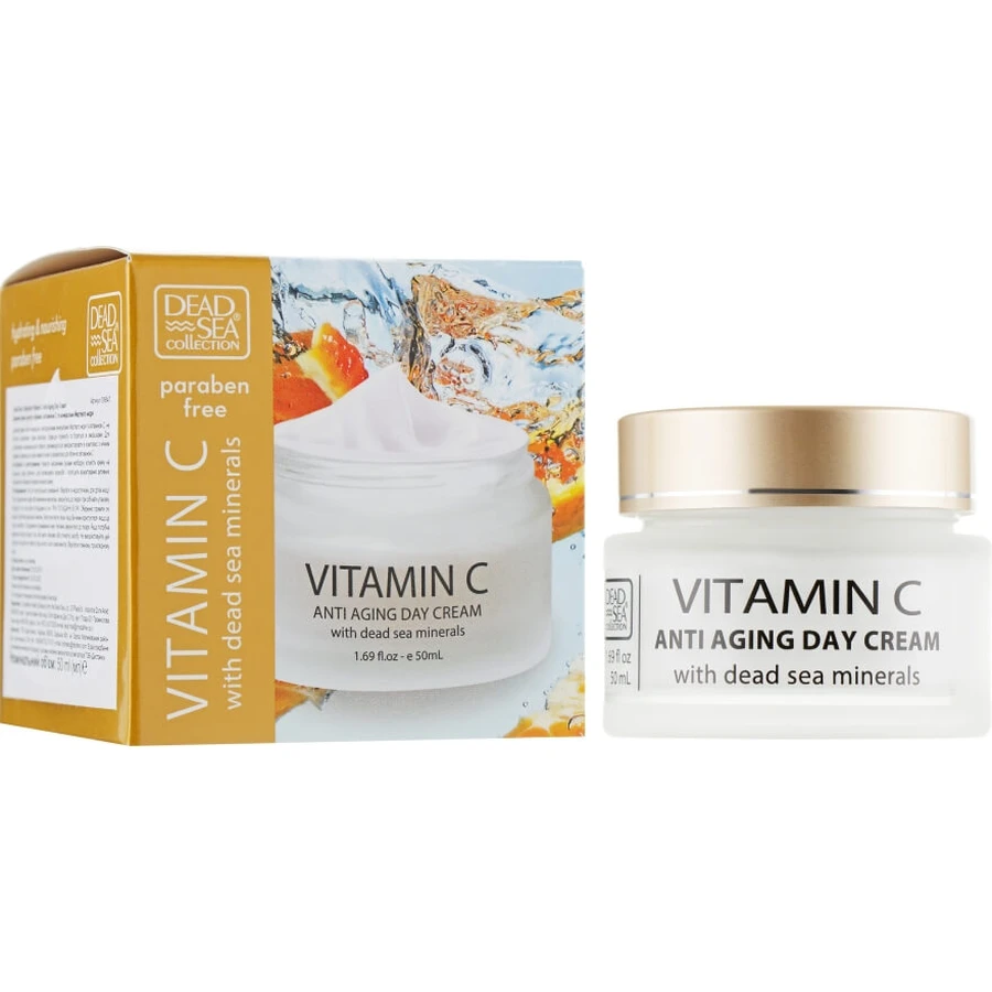 Крем для обличчя Dead Sea Collection Vitamin C Day Cream денний проти зморшок 50 мл: ціни та характеристики