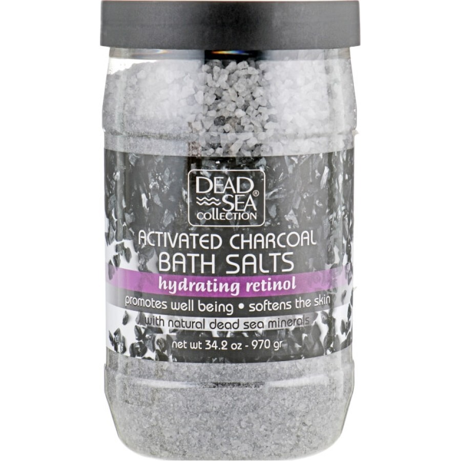Соль для ванн Dead Sea Collection с активированным углем и ретинолом 800 г: цены и характеристики