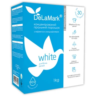 Стиральный порошок DeLaMark Premium Line White с эффектом кондиционера 1 кг