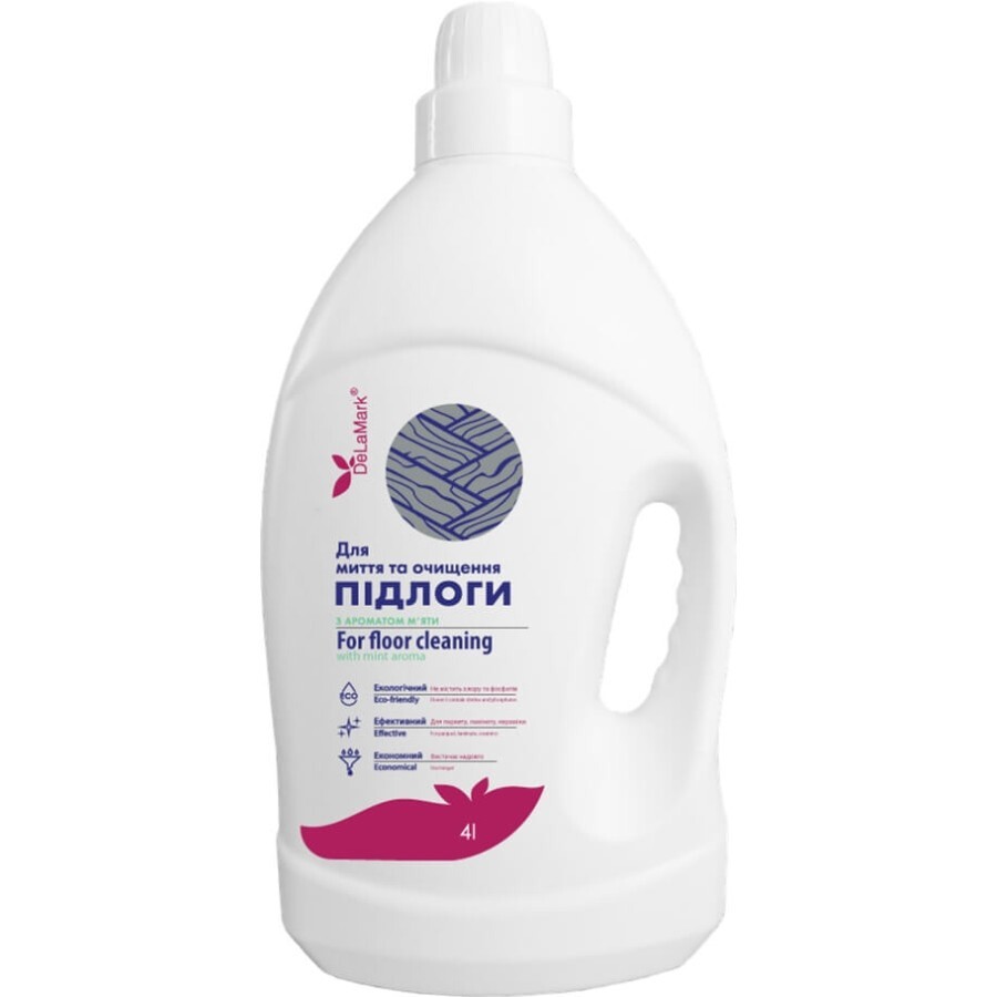 Средство для мытья полов DeLaMark с ароматом мяты 4 л: цены и характеристики