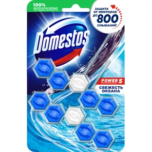 Туалетный блок Domestos Power 5 Свежесть океана 2х55 г