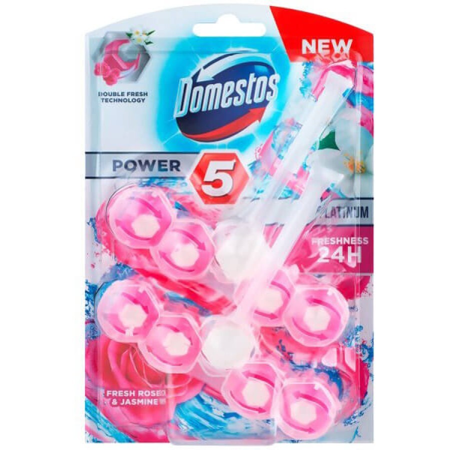 Туалетний блок Domestos Power 5 Троянда та Жасмин 2 х 55 г : ціни та характеристики