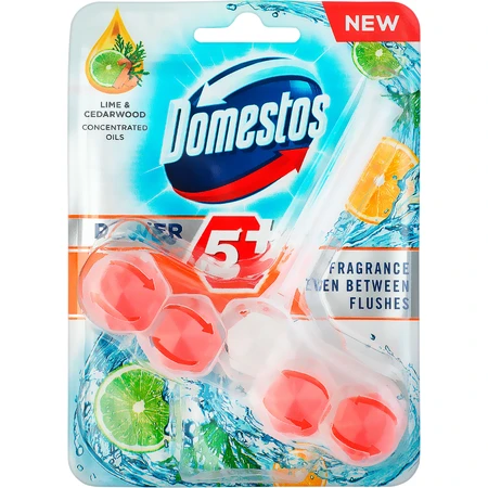 Туалетный блок Domestos Power 5 Лайм и Кедр 55 г: цены и характеристики