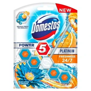 Туалетный блок Domestos Power 5 Лотос и Апельсин 55 г