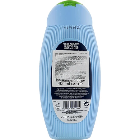 Гель для душа Felce Azzurra Mint & Lime 400 мл: цены и характеристики