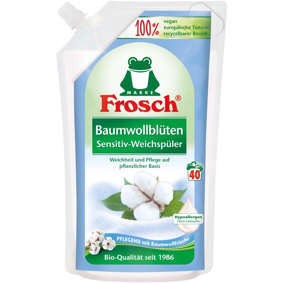 Кондиціонер для білизни Frosch Квіти Бавовни 1 л: ціни та характеристики