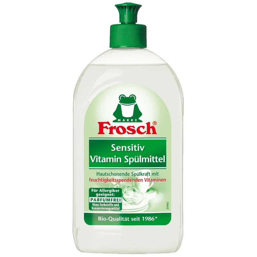 Засіб для ручного миття посуду Frosch Sensitiv Vitamin 500 мл: ціни та характеристики