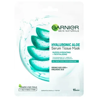 Маска для лица Garnier Skin Naturals Гиалуроновая Тканевая Алоэ-маска 28 г