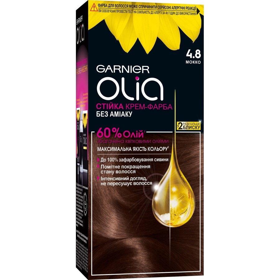 Краска для волос Garnier Olia 4.8 Мокко 112 мл: цены и характеристики