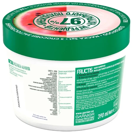 Маска для волосся Garnier Fructis Superfood Соковитий Кавун для тонкого волосся 390 мл: ціни та характеристики