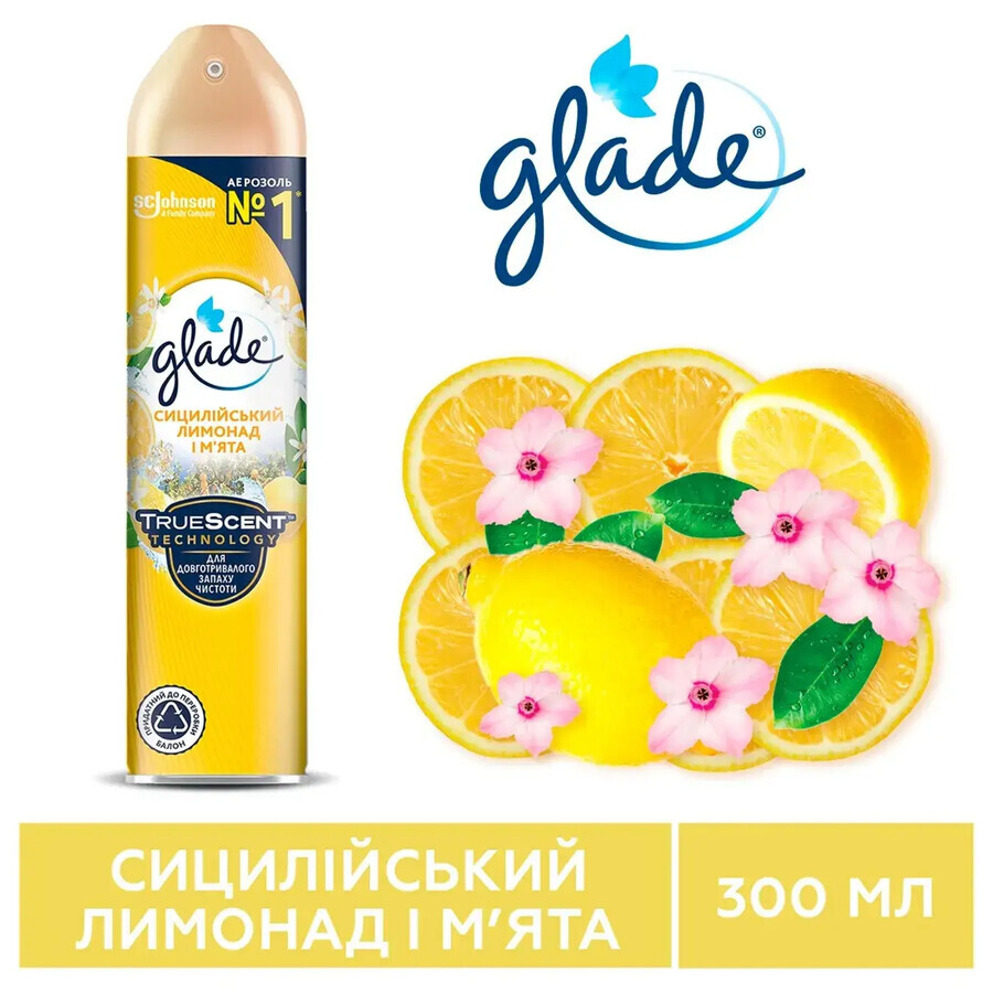 Освіжувач повітря Glade Сицилійський лимонад і мята 300 мл: ціни та характеристики