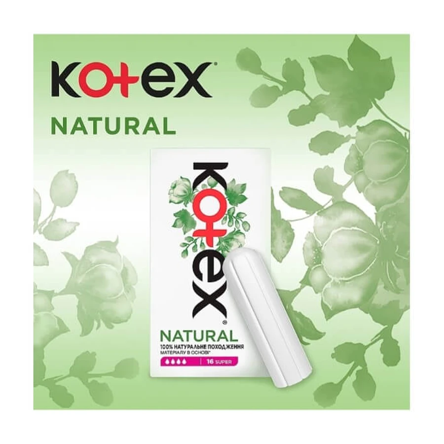 Тампони Kotex Natural Super 16 шт.: ціни та характеристики