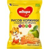 Рисові коржики Milupa з морквою та яблуком для харчування дітей від 7 місяців, 40 г