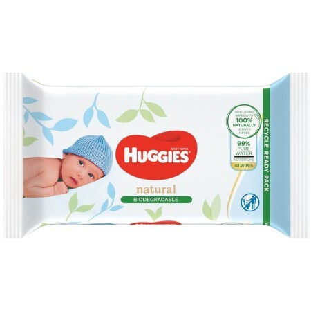 Детские влажные салфетки Huggies Natural 48 шт