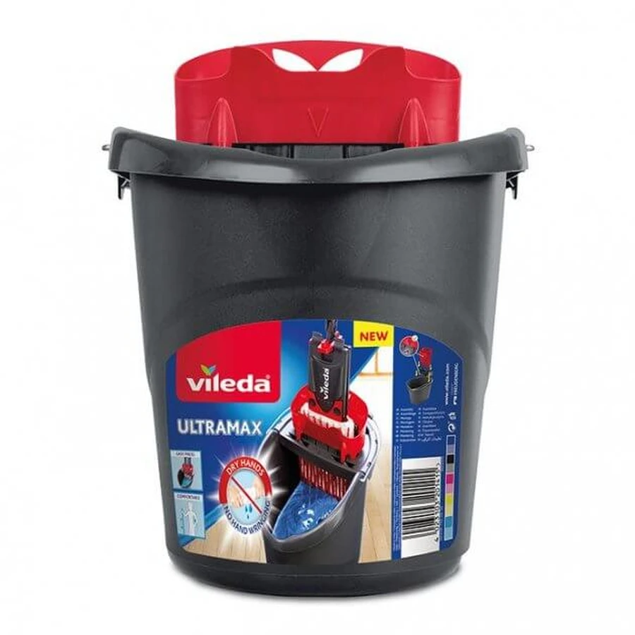 Відро для швабр Vileda Ultramax з віджимом сіре 10 л: ціни та характеристики