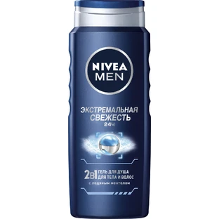 Гель для душа Nivea Men Экстремальная свежесть 2в1 с ментолом 500 мл