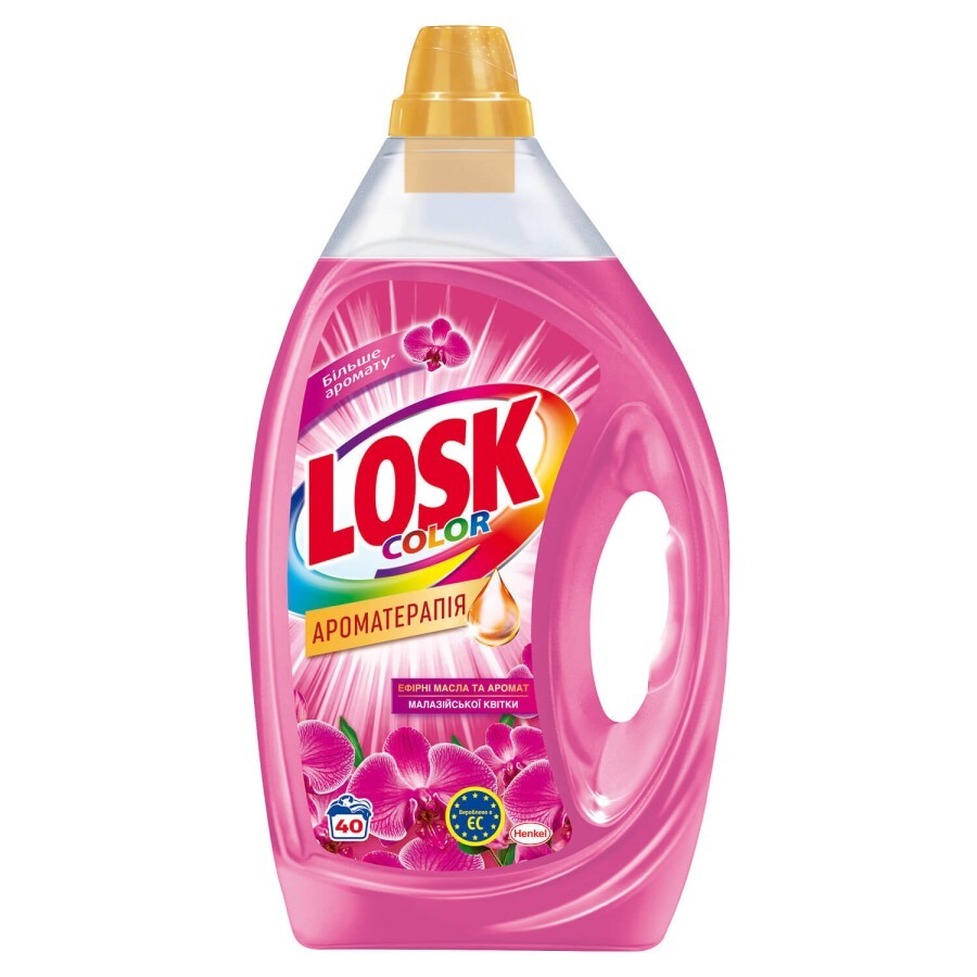 Гель для прання Losk Ароматерапія Ефірні олії та аромат Малазійської квітки 2 л: ціни та характеристики