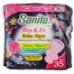 Гігієнічні прокладки Sanita Dry & Fit Relax Night Wing 35 см 8 шт.
