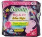 Гигиенические прокладки Sanita Dry&amp;Fit Relax Night Wing 35 см 8 шт.