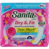 Гігієнічні прокладки Sanita Dry & Fit Slim Wing 24.5 см 8 шт.