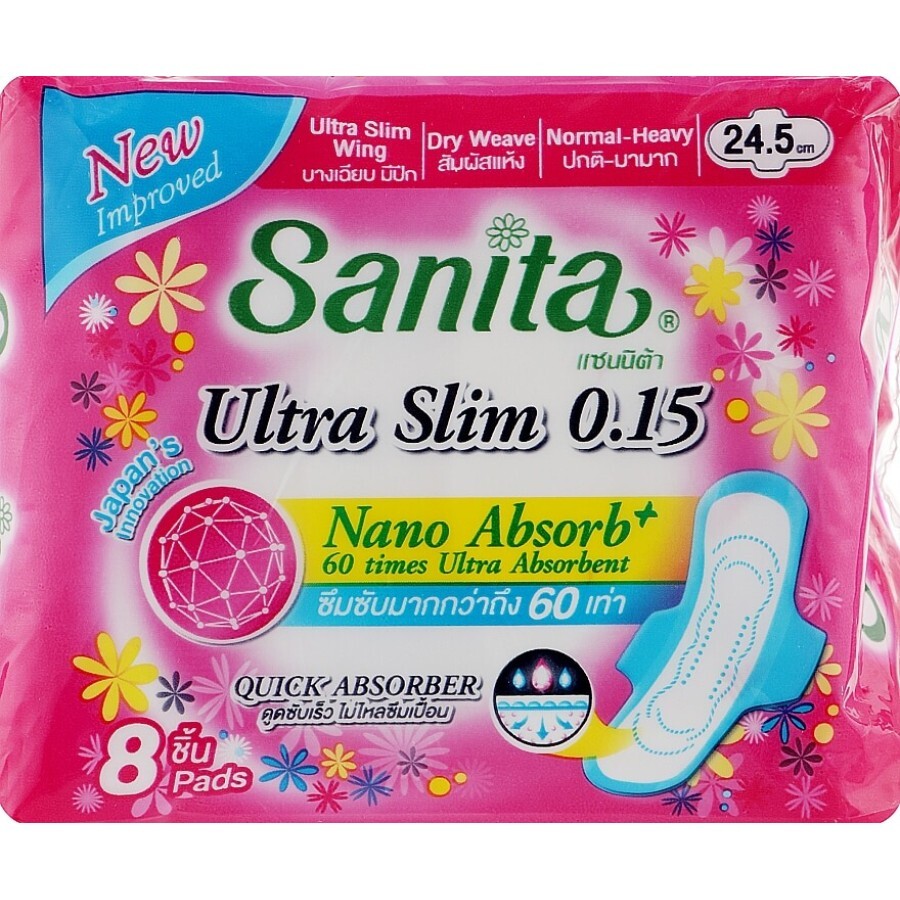 Гигиенические прокладки Sanita Dry&Fit Ultra Slim Wing 24.5 см 8 шт.: цены и характеристики