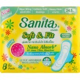 Гигиенические прокладки Sanita Soft&Fit Maxi Wings 24.5 см 8 шт.