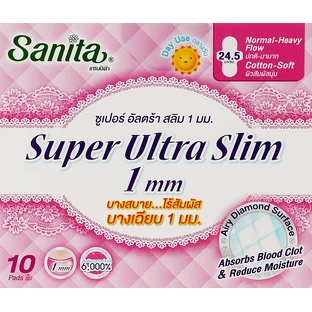 Гігієнічні прокладки Sanita Super Ultra Slim 24.5 см 10 шт.