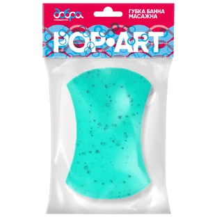 Губка для купання Добра Господарочка масажна Pop-Art 160 х 110/90 х 55 мм