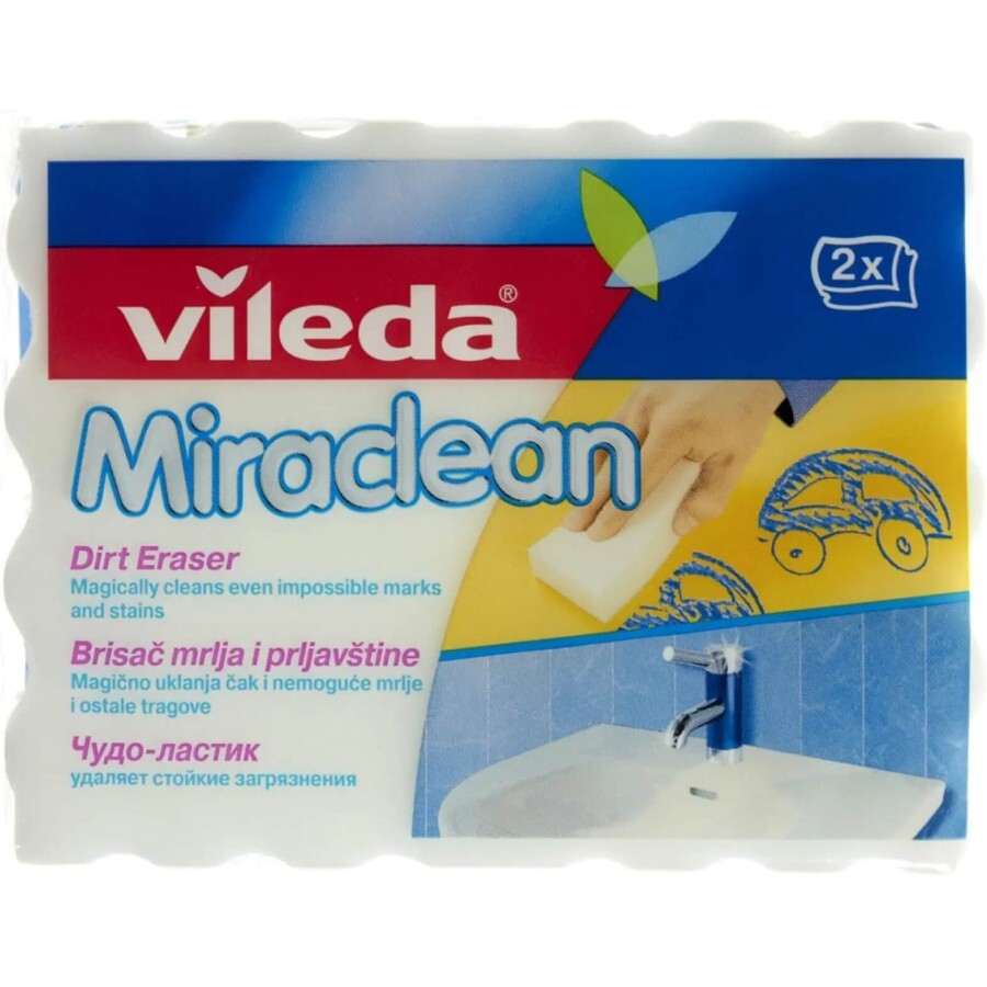 Губки кухонные Vileda Miraclean меламиновые 2 шт.: цены и характеристики