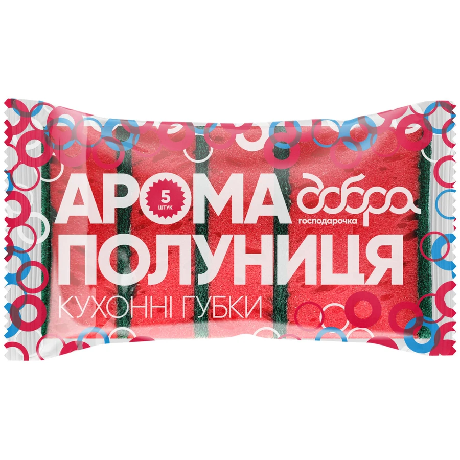 Губки кухонные Добрая Хозяйка Клубника 5 шт.: цены и характеристики