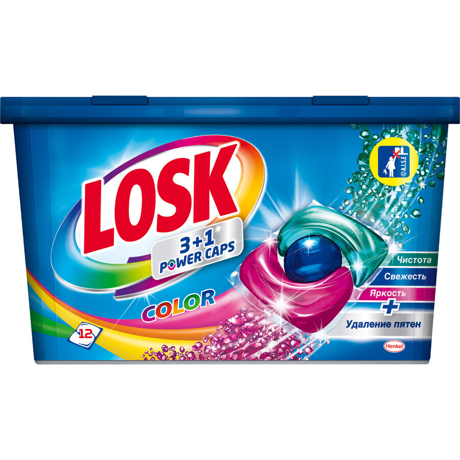 Капсули для прання Losk Тріо-капсули Колор 12 шт.: ціни та характеристики