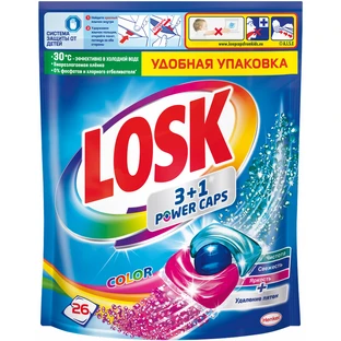 Капсули для прання Losk Тріо-капсули Колор 26 шт.