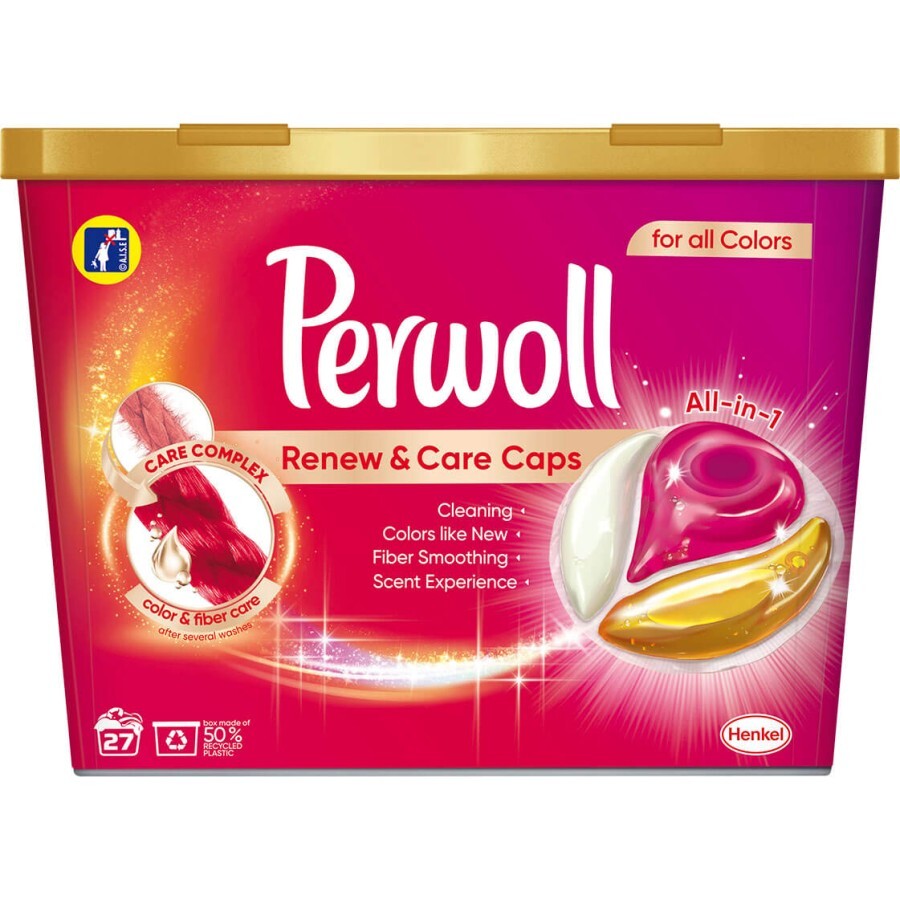 Капсули для прання Perwoll All-in-1 для кольорових речей 27 шт.: ціни та характеристики