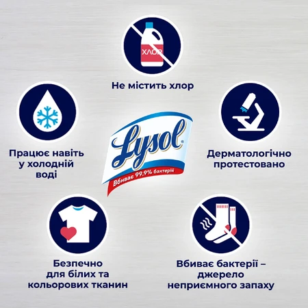Кондиціонер для білизни Lysol дезінфікувальний Свіжість бавовни 720 мл: ціни та характеристики