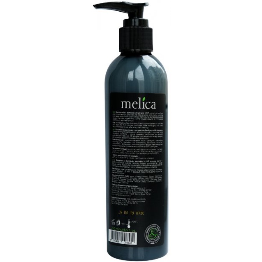 Кондиціонер для волосся Melica Black з бамбуком для фарбованого волосся 250 мл: ціни та характеристики