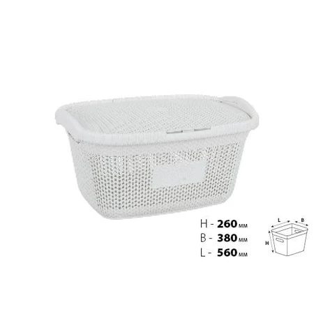 Кошик для білизни Violet House 1016 Віолетта White 40 л (1016 Виолетта WHITE 40 л): ціни та характеристики