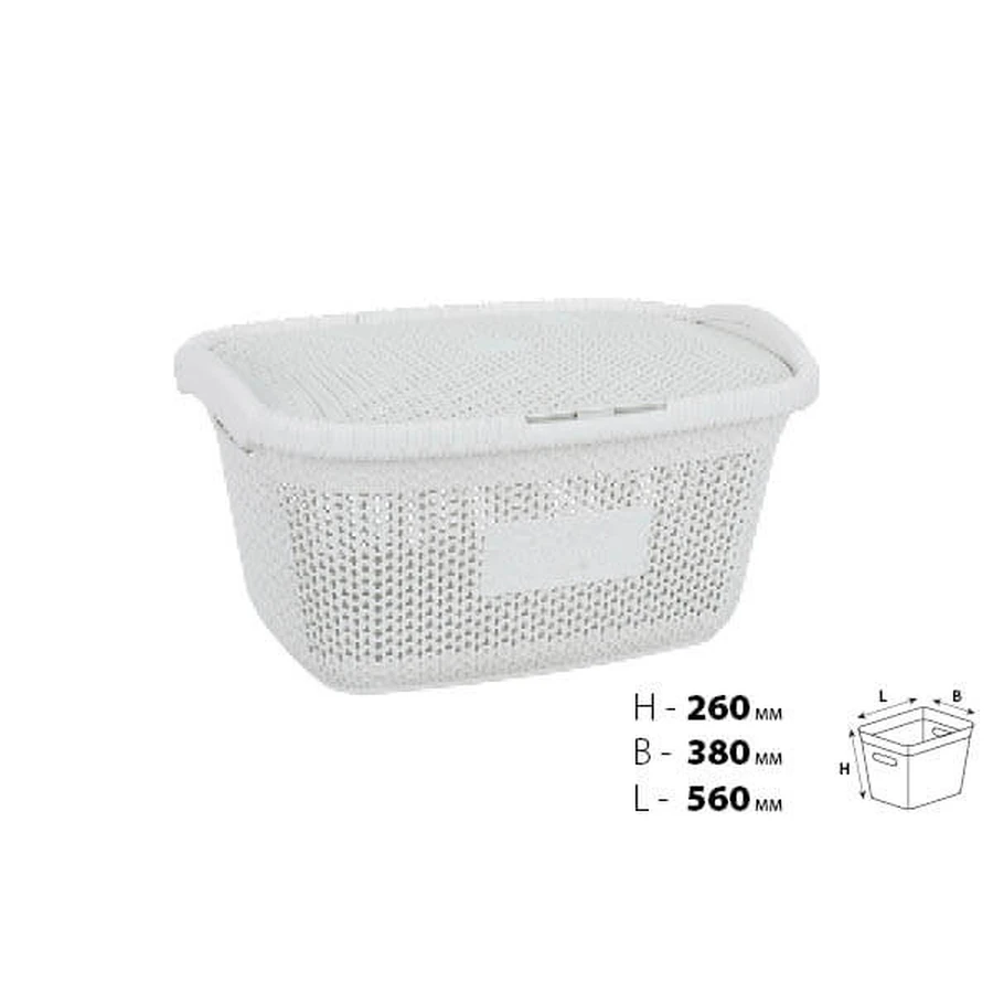 Кошик для білизни Violet House 1016 Віолетта White 40 л (1016 Виолетта WHITE 40 л): ціни та характеристики